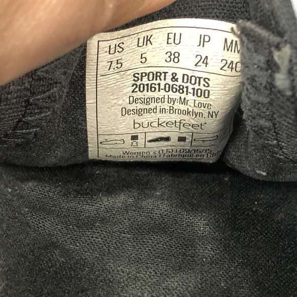 Bucket Feet Black Slip On LOVE Shoes Sneakers - Picture 6 of 6